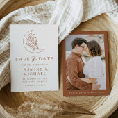 Elegantes Botanisches Foto Terracotta auf dem Mont Save The Date