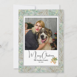 Elegantes botanisches Foto Weihnachten Grau