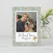 Elegantes botanisches Foto Weihnachten Grau (Stehend Vorderseite)