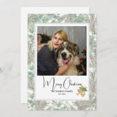 Elegantes botanisches Foto Weihnachten Weiß (Vorne/Hinten)