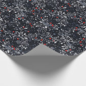 Elegantes botanisches Gotisches Weihnachtsfest Geschenkpapier (Ecke)