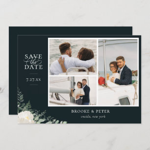 Elegantes botanisches Green Flat Save the Date Fot