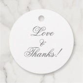 Elegantes botanisches Grün und rosa Blütenblätter Geschenkanhänger (Rückseite)