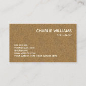 Elegantes botanisches grünes Blätter kraft Visitenkarte (Rückseite)