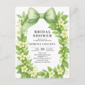 Elegantes botanisches grünes Brautparty Postkarte (Vorderseite)