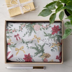 Elegantes Botanisches Grünmuster Seidenpapier