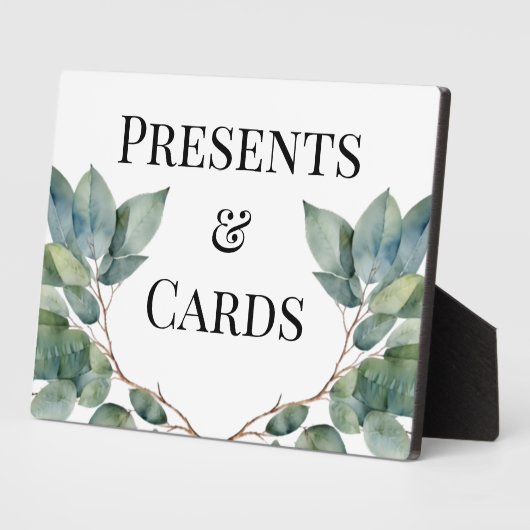 Elegantes botanisches Grüntöne Fotoplatte (Seite)