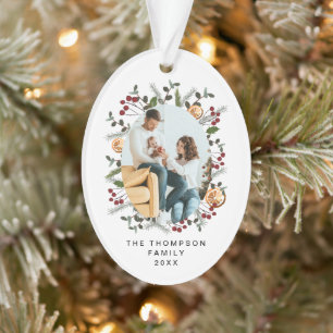 Elegantes Botanisches Heiliges Foto Ornament