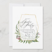 Elegantes Botanisches Herbarium Party Grüne Garten Einladung (Vorderseite)