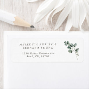 Elegantes botanisches Hochzeitrücksendesiegel