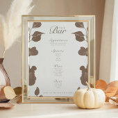 Elegantes botanisches Hochzeitsmenü für Elfenbein