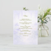Elegantes botanisches Hochzeitsmenü Menükarte (Stehend Vorderseite)