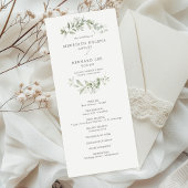 Elegantes botanisches Hochzeitsprogramm Programm