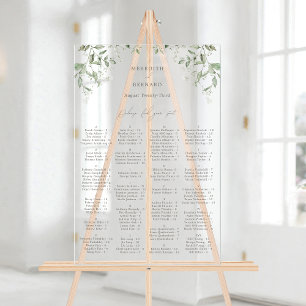 Elegantes botanisches Hochzeitsstift Acrylschild