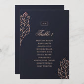 Elegantes botanisches Hochzeitstich Einladung (Vorne/Hinten)