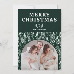 Elegantes botanisches Kardinal Wappen Weihnachten