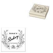 Elegantes botanisches Krautlogo | Bäckerei Gummistempel (Stempel)