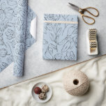 Elegantes botanisches Kunstmuster Geschenkpapier<br><div class="desc">Botanisches Foliage-Papier der Linie Art.</div>