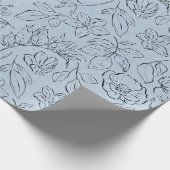 Elegantes botanisches Kunstmuster Geschenkpapier (Ecke)