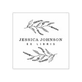 Elegantes Botanisches Lavander Individuelle Name B Gummistempel (Prägung)