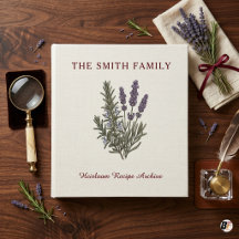 Elegantes botanisches Lavendel-Erbstück Familienre