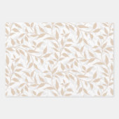 Elegantes botanisches Leaf Dance Foliage HD 3 Farb Geschenkpapier Set (Vorderseite 2)