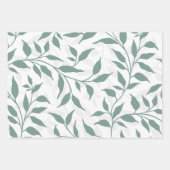 Elegantes botanisches Leaf Dance Foliage HD 3 Farb Geschenkpapier Set (Vorderseite)