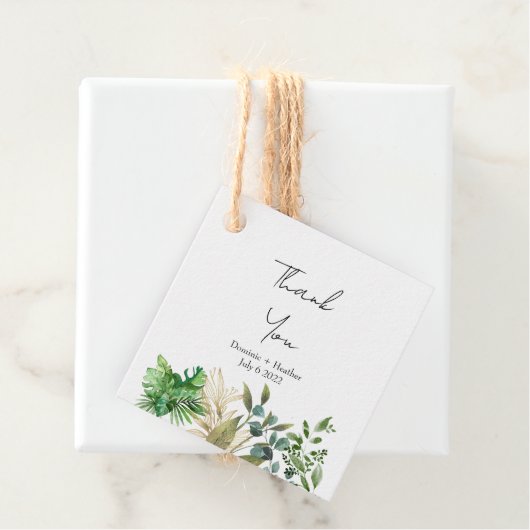 Elegantes botanisches Leaf Geschenkanhänger (Beispiel)