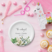 Elegantes botanisches Leaf-Hochzeitsfest Pappteller (Party)