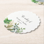 Elegantes botanisches Leaf-Hochzeitsfest Untersetzer (angewinkelt)