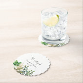Elegantes botanisches Leaf-Hochzeitsfest Untersetzer (Vor Ort)