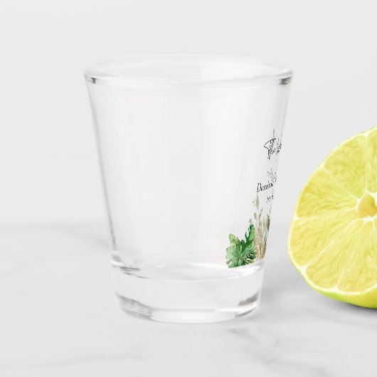 Elegantes botanisches Leaf Schnapsglas (Links)