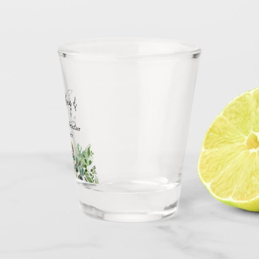 Elegantes botanisches Leaf Schnapsglas (Rechts)