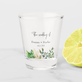 Elegantes botanisches Leaf Schnapsglas