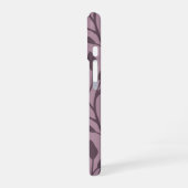 Elegantes Botanisches Lila-Blatt Minimal iPhone 16 Hülle (Linke Seite)
