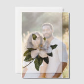 Elegantes Botanisches Magnoliendeckblatt Pergament Einladungen (Versatz (Ehepaar))