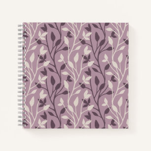 Elegantes botanisches mauves Blatt Chic Notizblock