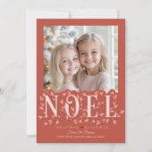 Elegantes botanisches monochromatisches Foto Weihn Karte (Vorderseite)