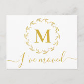 Elegantes Botanisches Monogramm, das ich bewegt ha Postkarte (Vorderseite)