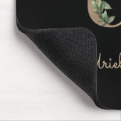 Elegantes Botanisches Monogramm Letter U Mouse Pad Mousepad (Ecke)