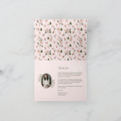 Elegantes Botanisches Monogramm-Logo Floral Wasser Dankeskarte (Innenseite)