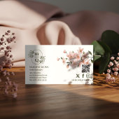 Elegantes Botanisches Monogramm-Logo Floral Wasser Visitenkarte