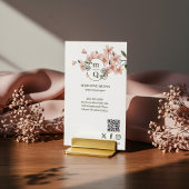 Elegantes Botanisches Monogramm-Logo Floral Wasser Visitenkarte