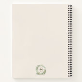 Elegantes Botanisches Monogramm mit Individuelle N Notizblock (Rückseite)