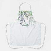 Elegantes Botanisches Monogramm Schürze (Vorderseite)