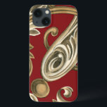 Elegantes botanisches Motiv mit Tan Foliage Case-Mate iPhone Hülle<br><div class="desc">Ein Ethan Harper-Original,  das auf rotem Hintergrund ein hellbraunes Blattwerk aufweist. Dieses elegante botanische Motiv wäre ein großartiges Geschenk für jeden,  der kühne Farben genießt!</div>