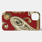 Elegantes botanisches Motiv mit Tan Foliage Case-Mate iPhone Hülle (Rückseite (Horizontal))