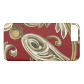 Elegantes botanisches Motiv mit Tan Foliage Case-Mate iPhone Hülle (Rückseite (Horizontal))