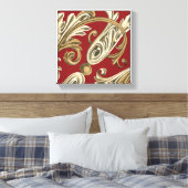 Elegantes botanisches Motiv mit Tan Foliage Leinwanddruck (Insitu (Schlafzimmer))