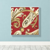 Elegantes botanisches Motiv mit Tan Foliage Leinwanddruck (Insitu (Holzboden))